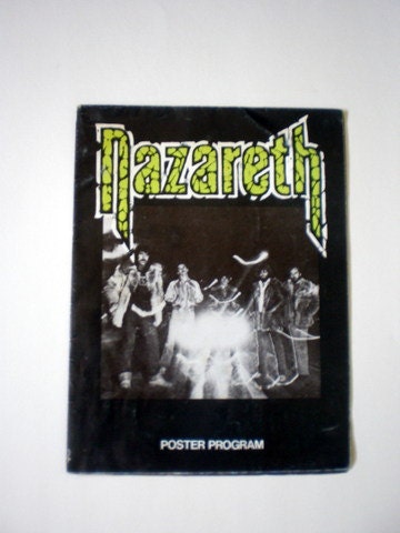 Vintage Nazareth Concert Program Poster 1979 / No Mean City Souvenir / Hard Rock Band