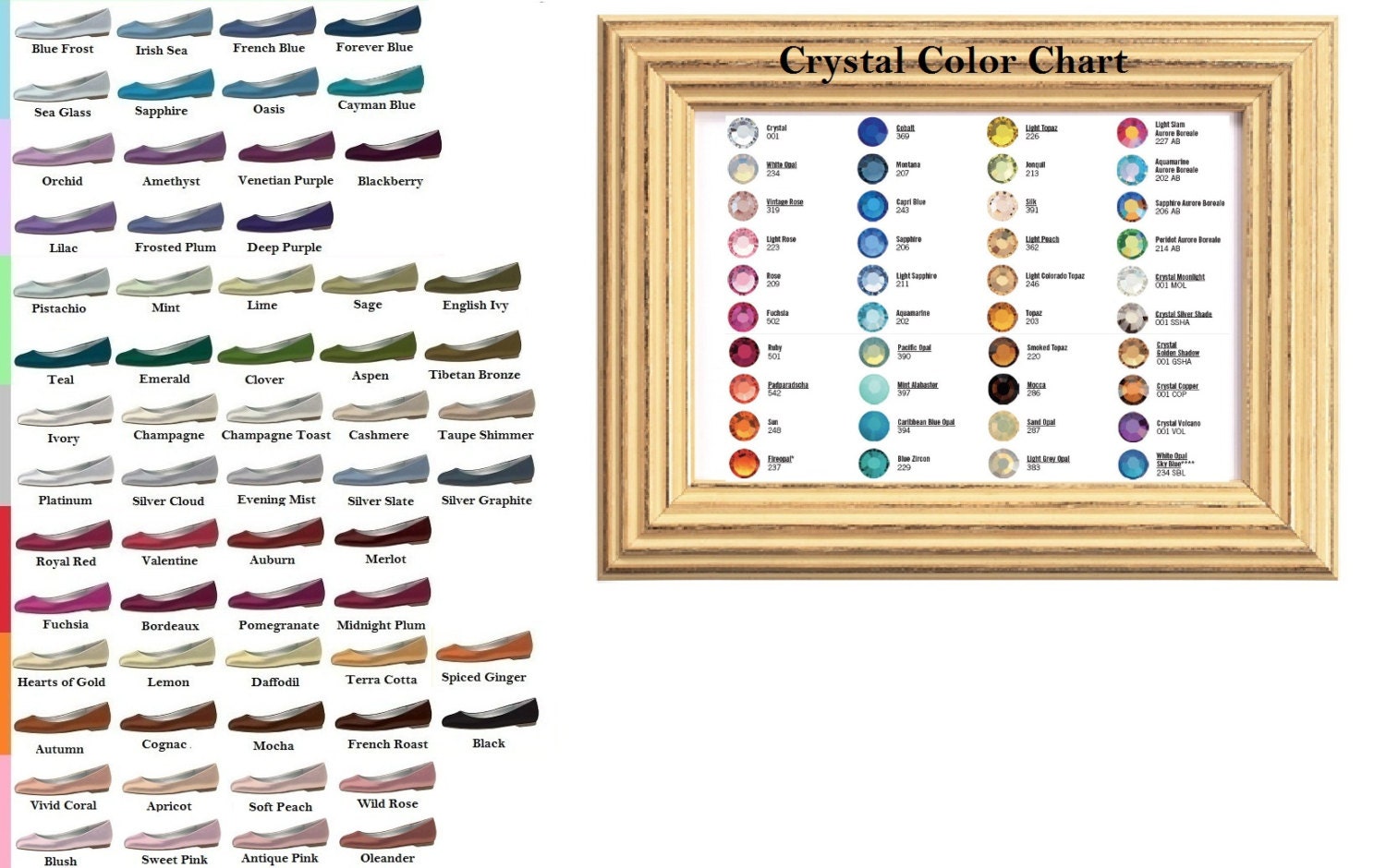 Wreath of Silver Bridal Ballet Flats Sapphire Blue Wedding Shoes - Any Size - Pick your own shoe color and crystal color