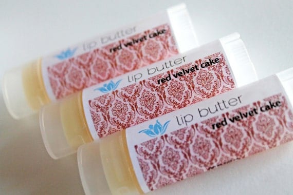 Red Velvet Cake lip butter, natural vegan gluten-free lip balm, Valentines Day chocolate cream cheese