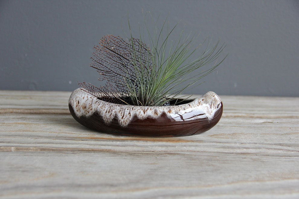 Ceramic Canoe Planter Dish