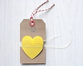 Sunshine Yellow Heart Garland Paper Bunting - 4.5ft