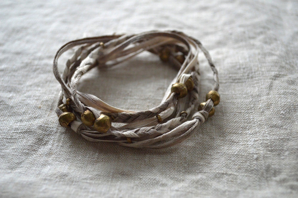 Kanae Taupe Necklace / Wrap Bracelet