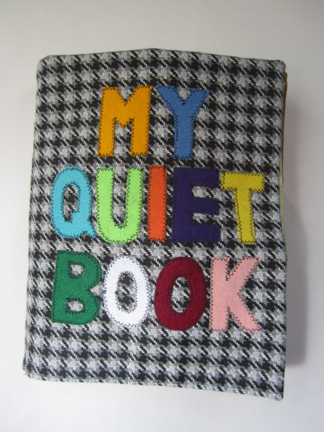 Hefty Quiet Book - sturdy fabric activities to keep toddlers busy  - custom made with 4 extra pages