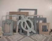 Aqua Turquoise Seafoam Blue Hawaii Turtle Picture Frame Set Shabby Chic Rustic Distressed Wall Gallery Collection Beach Cottage Photo Island