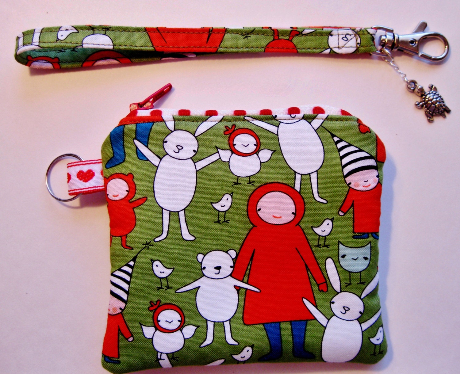 Waving Birds and Bunnies Coin & Card Purse