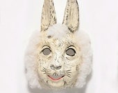 Paper mache hare mask