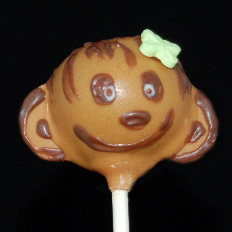 MONKEY CAKE POPS, Newborn Cake Pops, Baby Shower Cake Pops, Please see other posts for more Animal Cake Pops