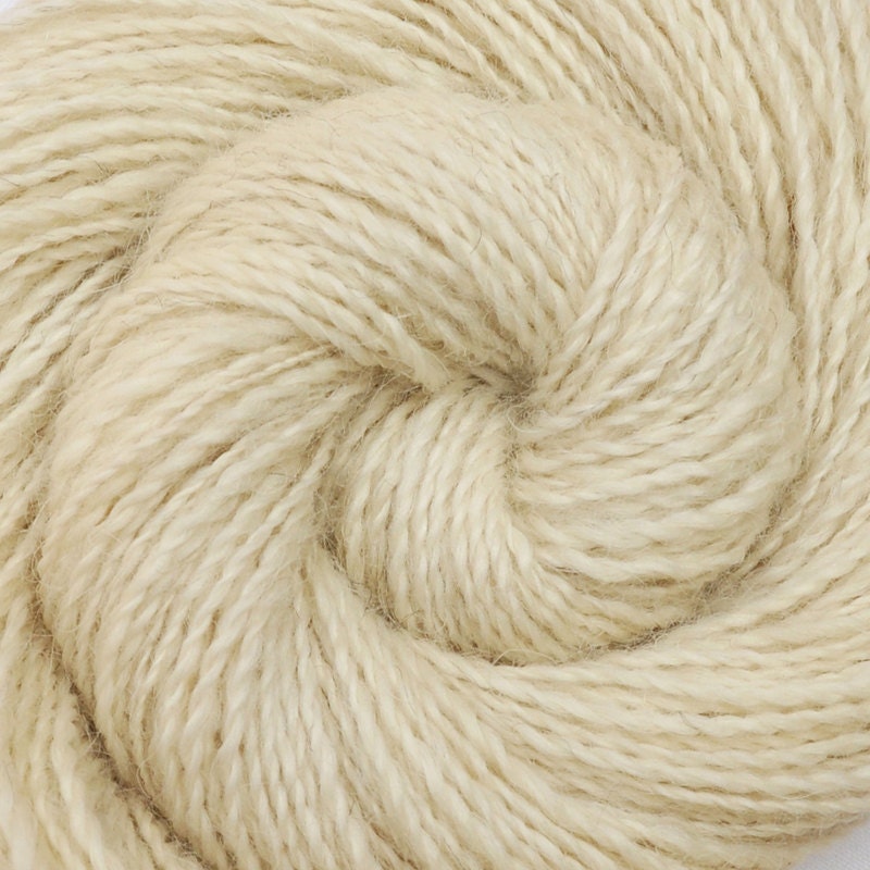 Handspun yarn -  Leicester Canterbury Prize natural color wool, DK weight, 340 yards