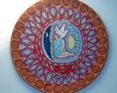 hand painted ceramic pottery decorative plate