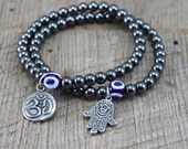 Hematite Bracelet with Charm