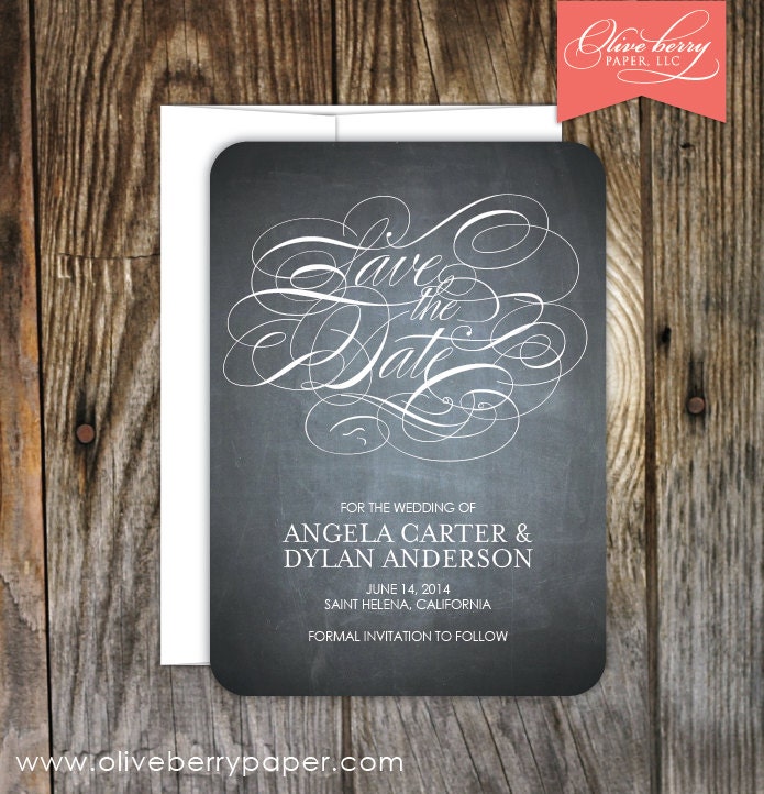 Chalkboard Save the Date