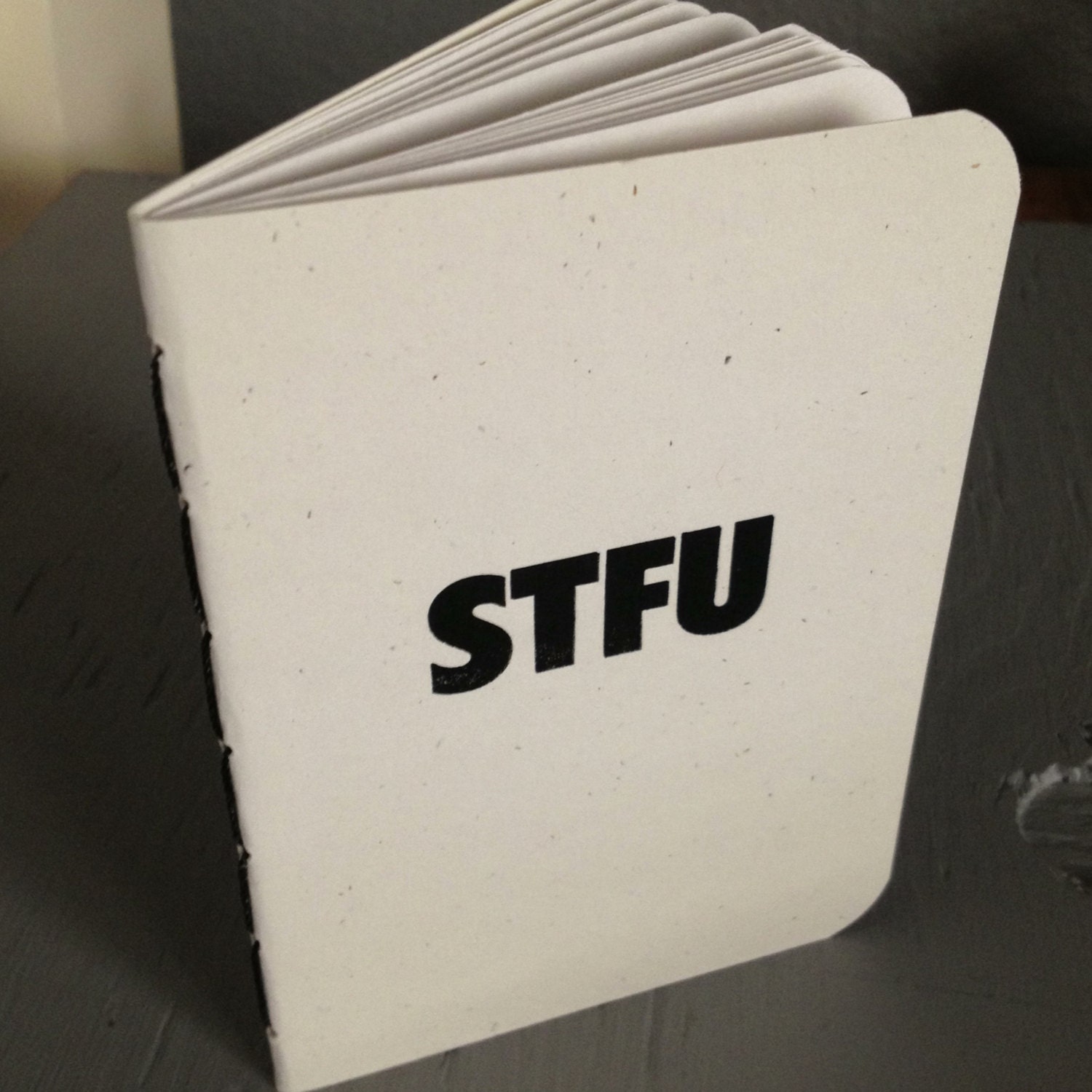 STFU letterpress notebook