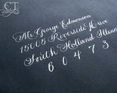 Calligraphy - Fiedler Script (White ink on black or dark envelope) GETTING STARTED