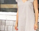 organic cotton "big shorty" hand printed light taupe