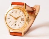 Unisex watch Chaika/Vostok, gold plated with Soviet nomenclature inscription