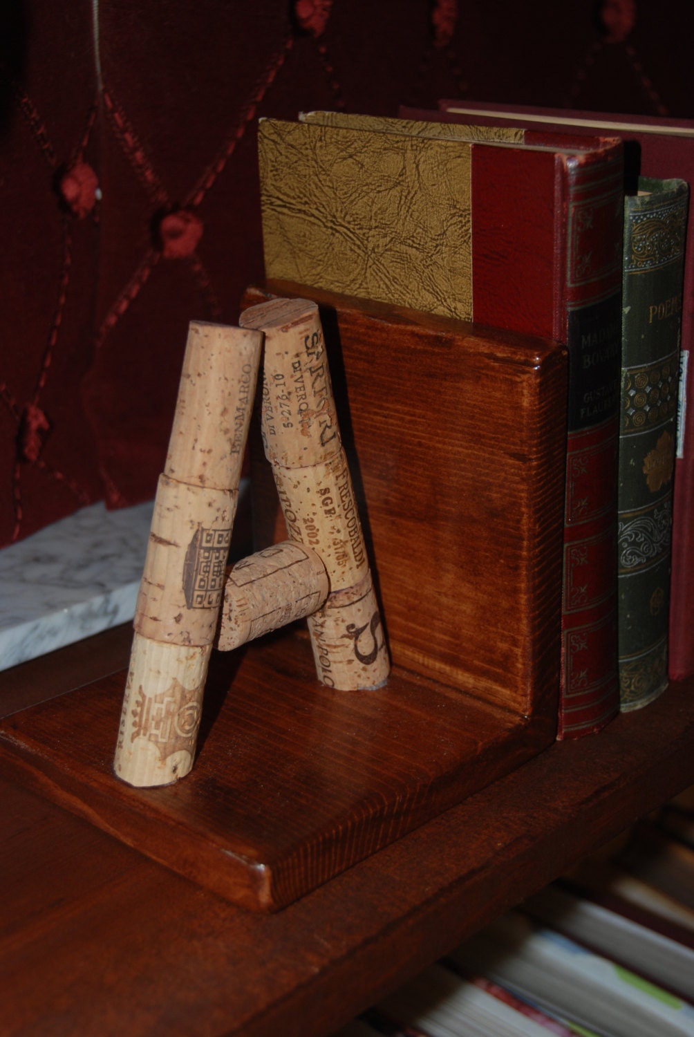 Wine Cork Book Ends A-Z
