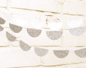 The Petite Glam Scallop Garland, Wedding Garland, Silver, Glitter, Wedding Shower, Baby Shower, Birthday Decoration