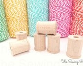 15 Wooden Spools: 1" x 3/4"