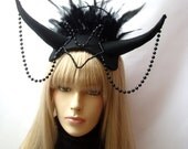 Horns Fascinator Gothic pearl headdress