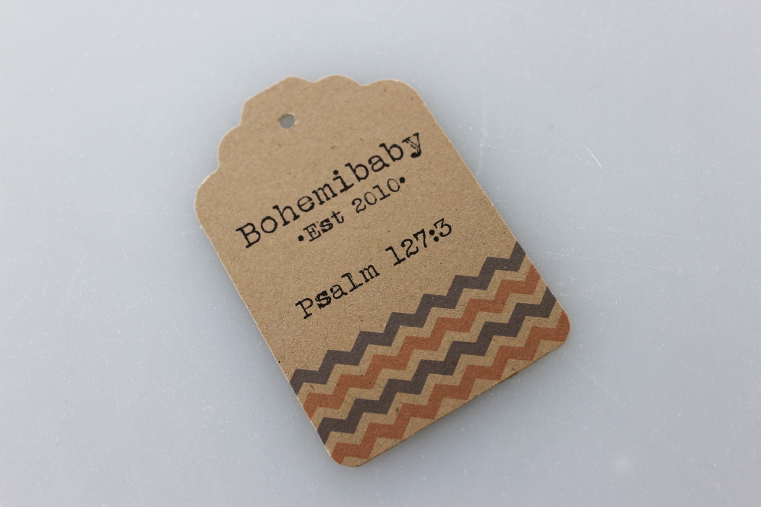 Custom Kraft Brown Die Cut Tag Labels for Gifts, Prices or Paper Crafts - Set of 200 - Large Il_570xn