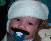 Crocheted mustache pacifier The Classic