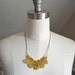 Brass Wire Crochet Necklace with Antiqued Brass Chain