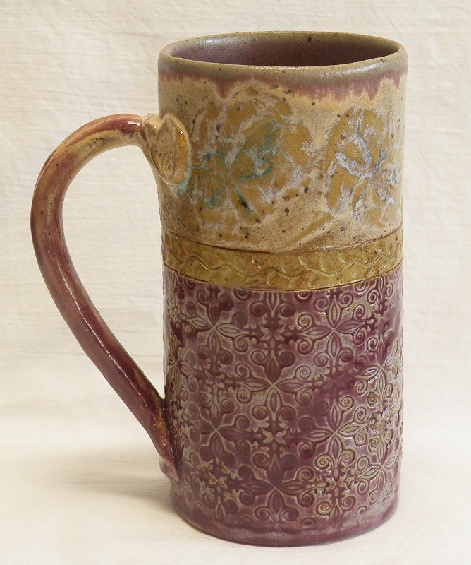 Stoneware 20oz dragonfly coffee mug ceramic 20C090