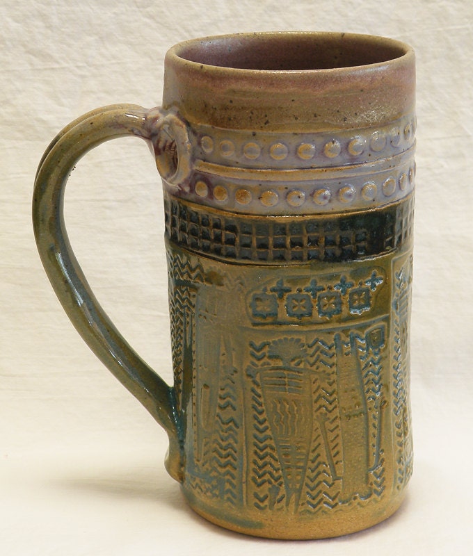 Stoneware southwest Shaman 20oz coffee mug 20C098