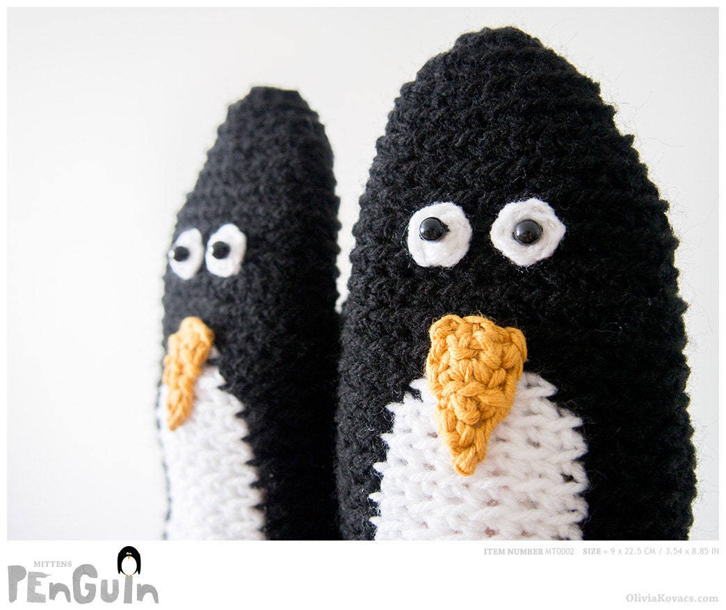 PENGUIN MITTENS / GLOVES - Free Shipping Worldwide