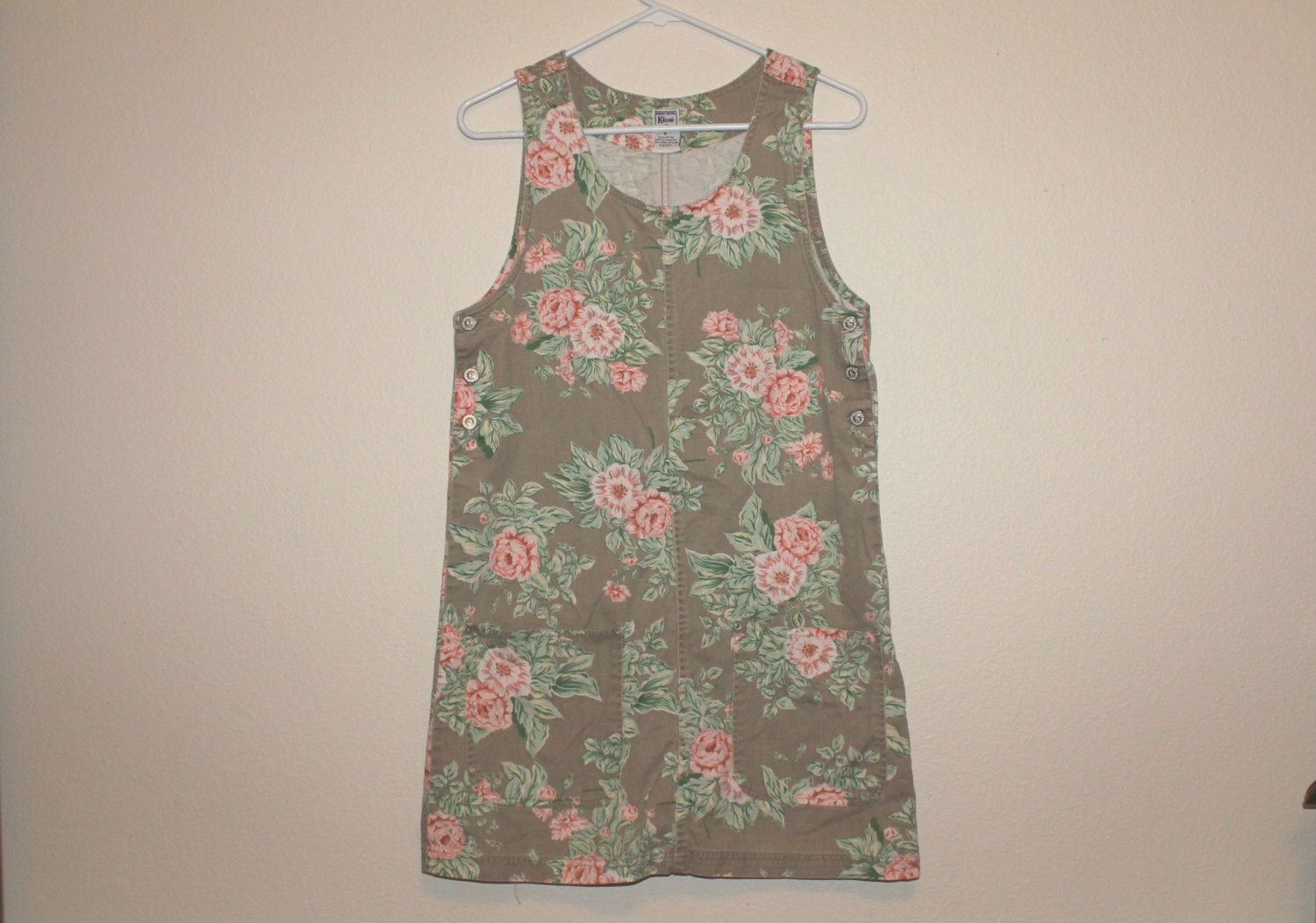 Denim Mint & Pink Floral Dress