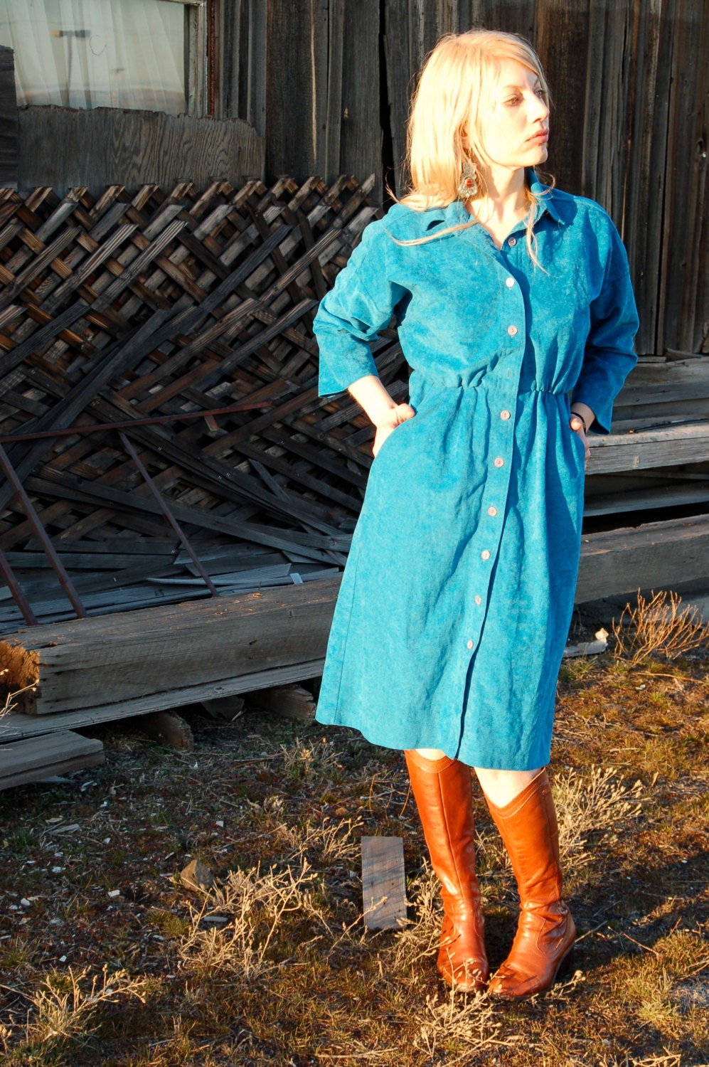 The SOPHISTICATED LADY Dress vintage 1970s shirt Dress
