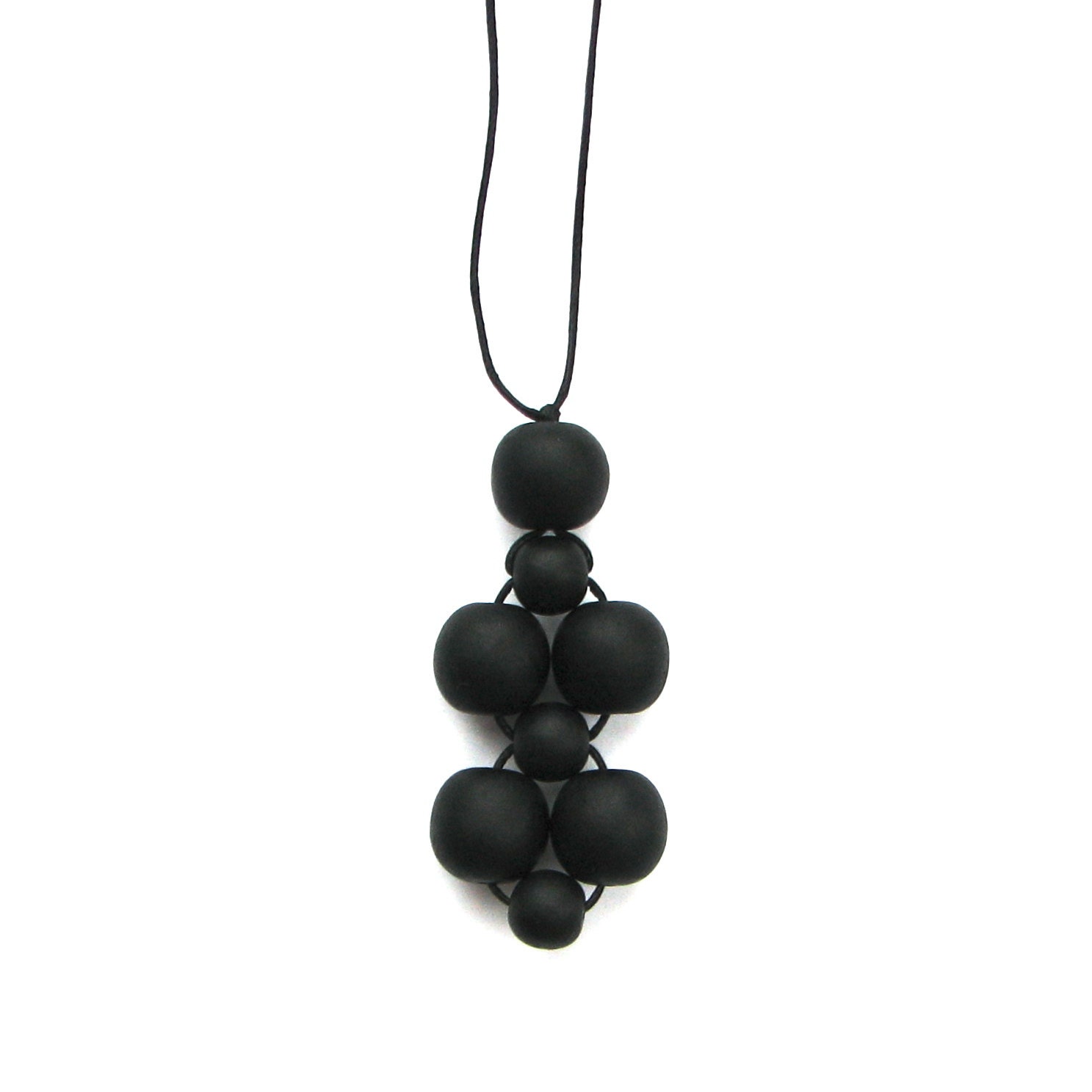 Resin Nursing Necklace/ Breastfeeding Necklace - Black
