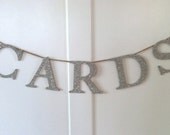German Glass Glitter "CARDS" Serif Font Letter Garland