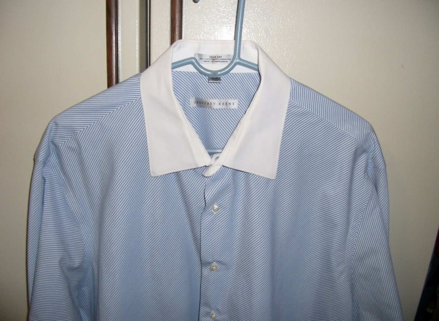 Vintage Geoffrey Beene Men's Dress Shirt size 17 1/2 fits chests to 52" Only 6 USD