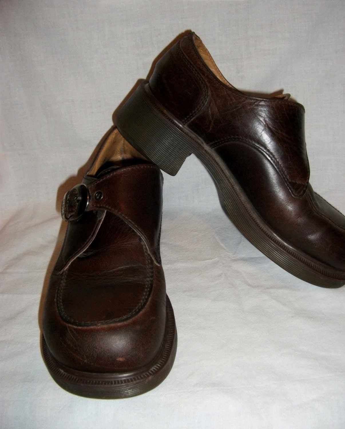 Vintage Doc Marten Leather Loafers Handmade in England Men's US Size 7 Only 22 USD