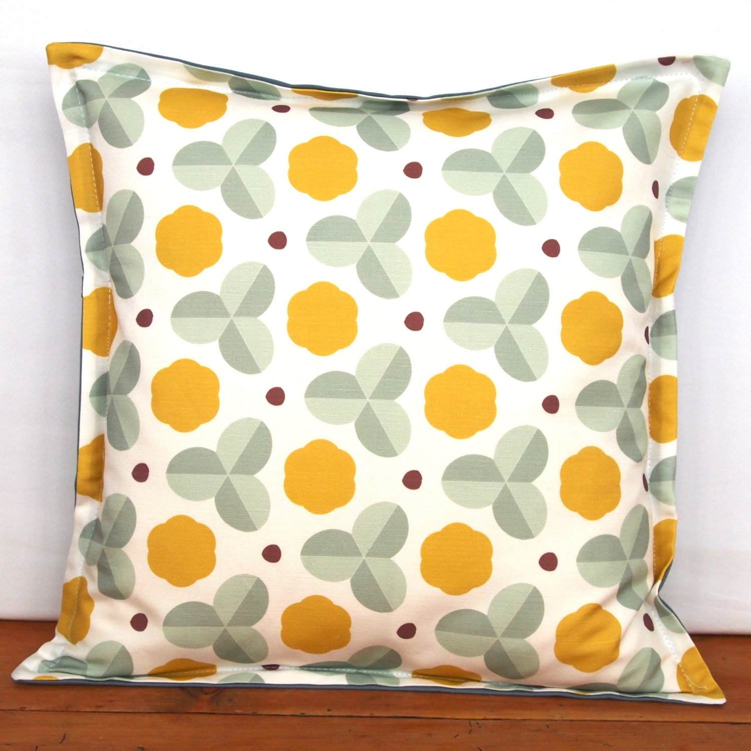 Mustard Clover Cushion Pillow