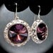 Amethyst earrings - Crystal earrings - Rivoli - Sterling Silver - February Birthday- Stunning - Bridal Jewelry -
