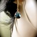 Blue Sapphire - Necklace and Earring set - Gold filled - Cubic Zirconia ear wires- September birthstone - Bridal jewelry - gift -