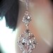 Crystal Rhinestone earrings - Marquise - Beautifully detailed - Sterling Silver ear wires -  Bridal jewelry - The princess -