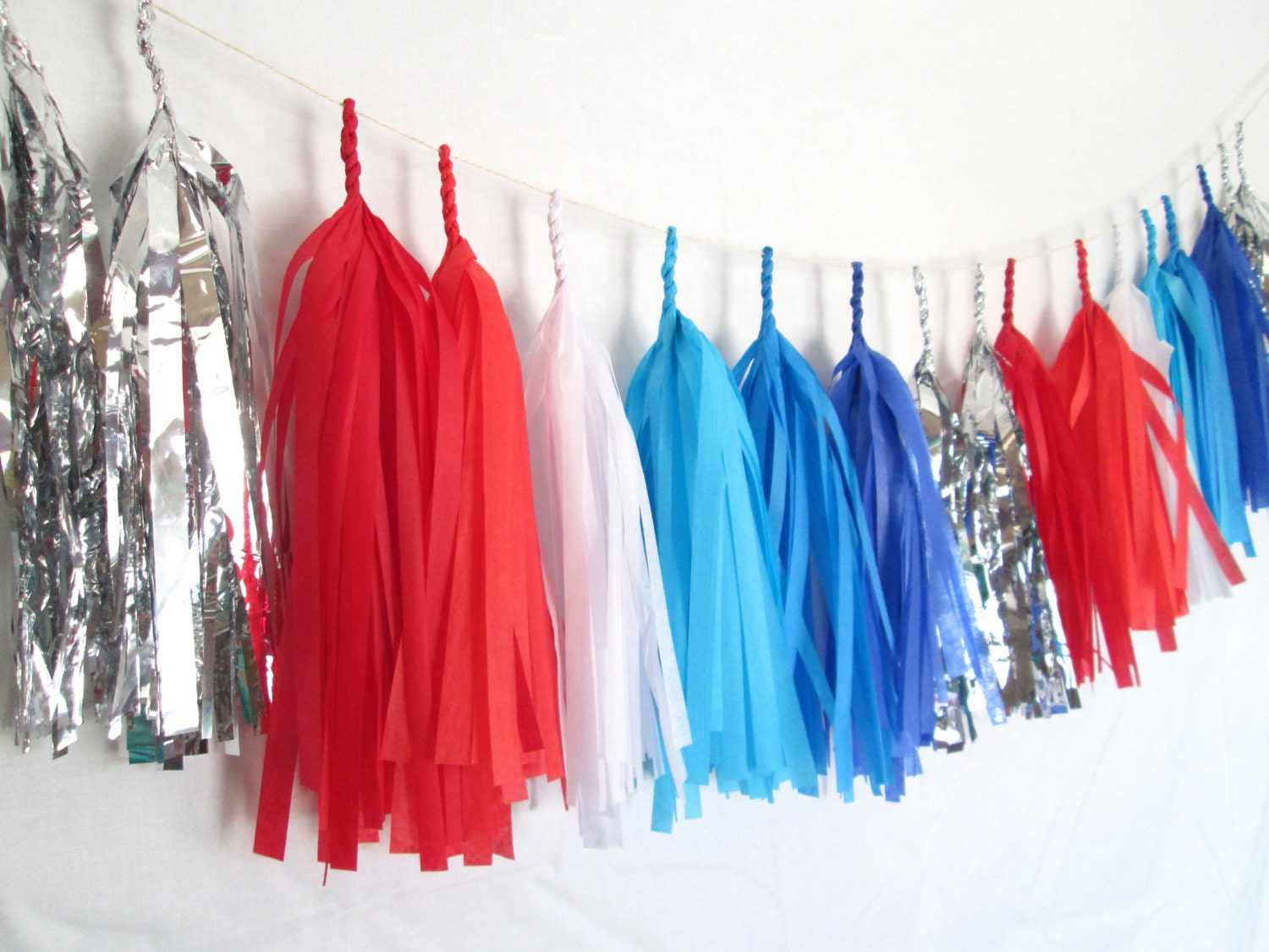 The Patriotic Tassel Garland  (Red, White & Blue)