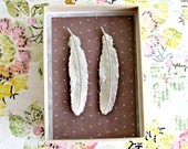Silver Feather Hair Clip, Weddings, Bridesmaids, Hair Pins, Romantic, Spring, Summer, Hair Accessories