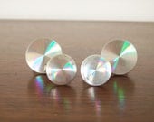 Vintage Cufflink Pair, Father and Son Cuff Links, Faux Mother of Pearl, Irridescent, 1960s Era