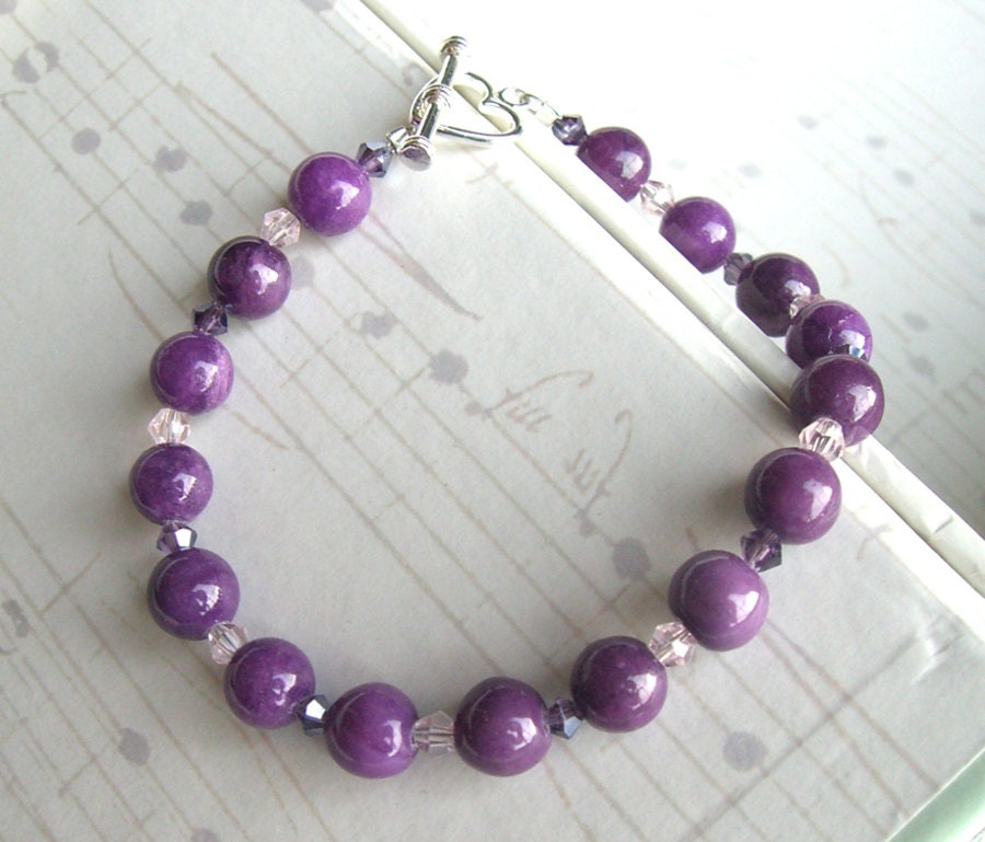 Purple bead bracelet, beaded jewelry, lilac bead bracelet, Purple bracelet, Mothers Day, womens bracelet, womens jewelry, jewlery