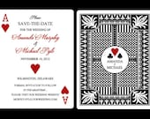 KARLA - Set of 50 Flat Panel Vegas Poker Themed Work Party - Save the Dates