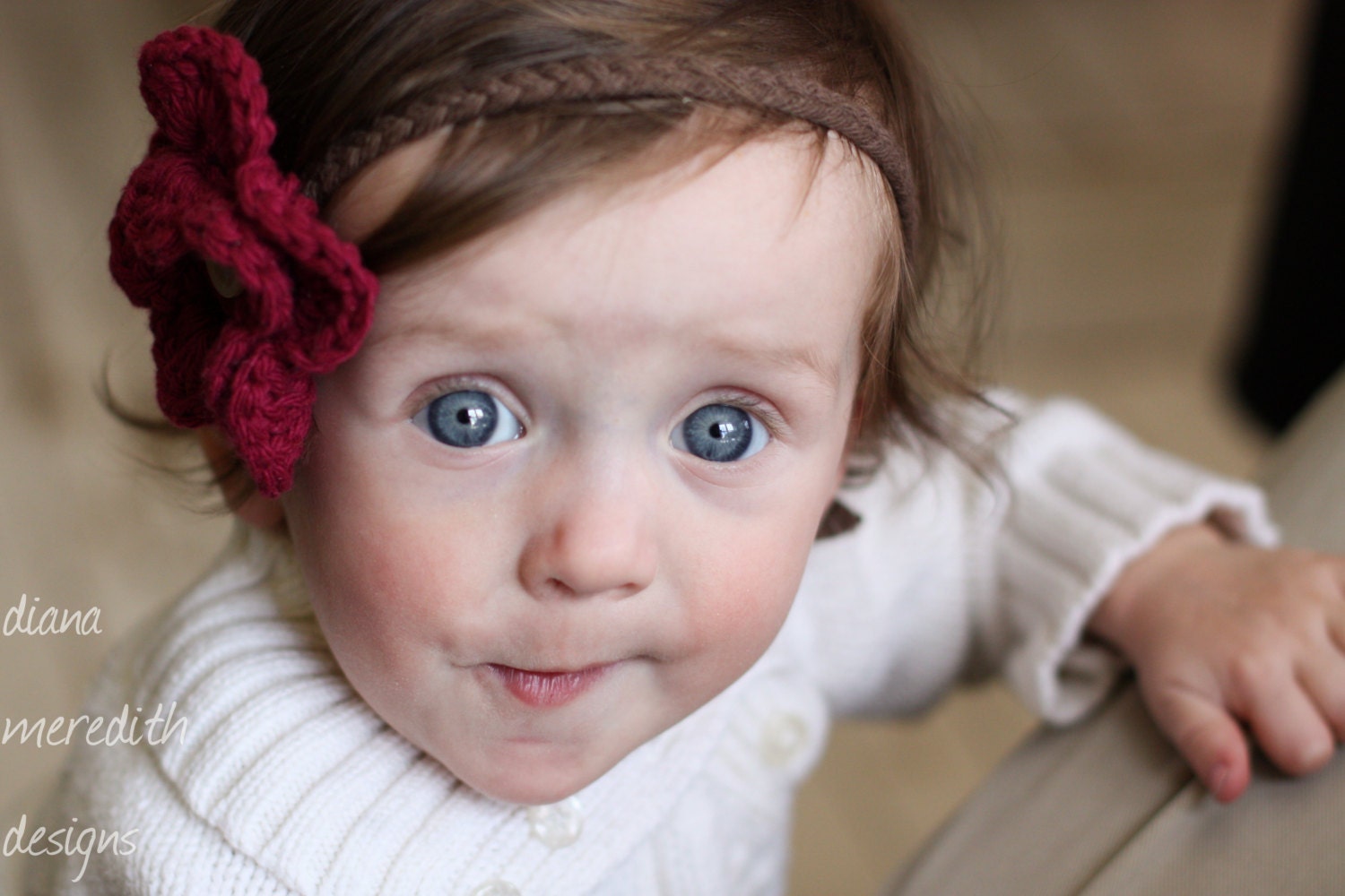 Baby Flower Headband - You Choose Colors - Two Flowers