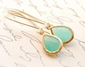 Mint Aqua Bridesmaid Gifts Bridal Jewelry Drop Earrings Dangle Earrings Jewelry Accessories Bridesmaid Set Limon Bijoux