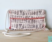 Summer handbag nature love hand stamped