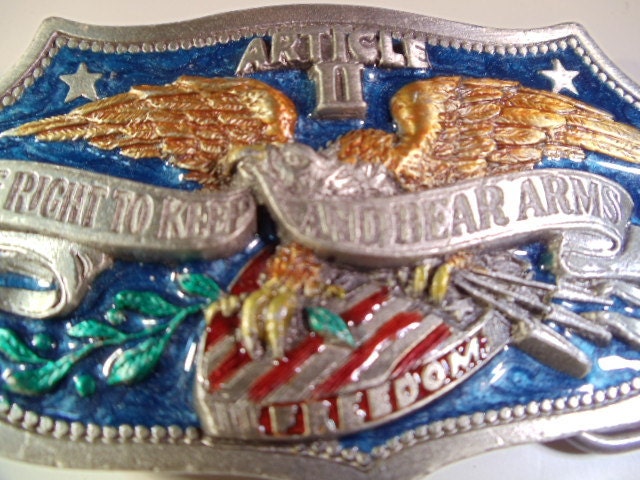 Article II Freedom Eagle Shield Belt Buckle