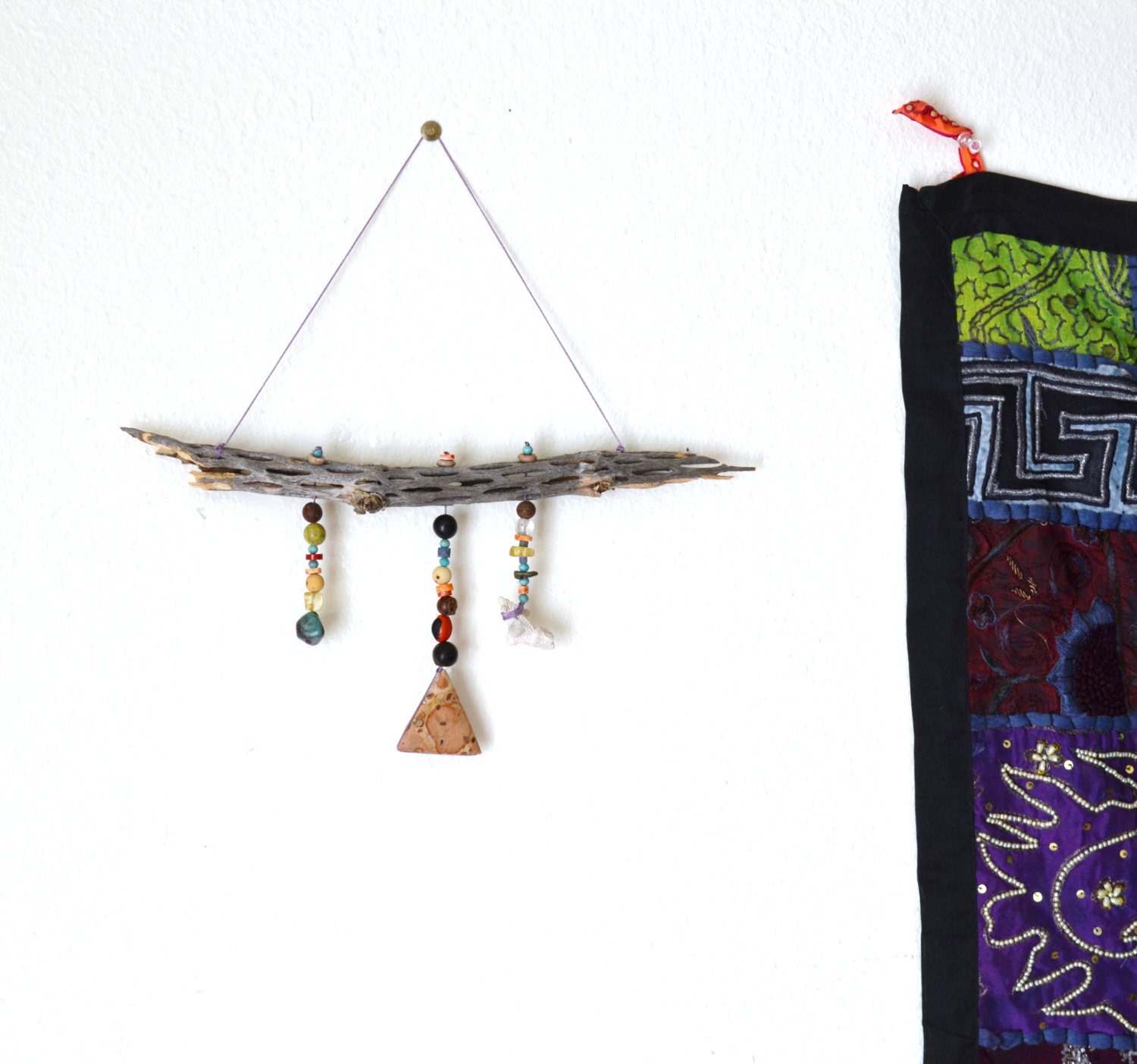 Healing Wall Hanging/ Dreamcatcher/ Boho House/ Boho Decorations/ Wall Hanger/ Desert/ Healing Stone