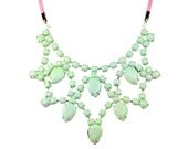 Frosted Tie Dye Mint Green Princess Crystal Bib